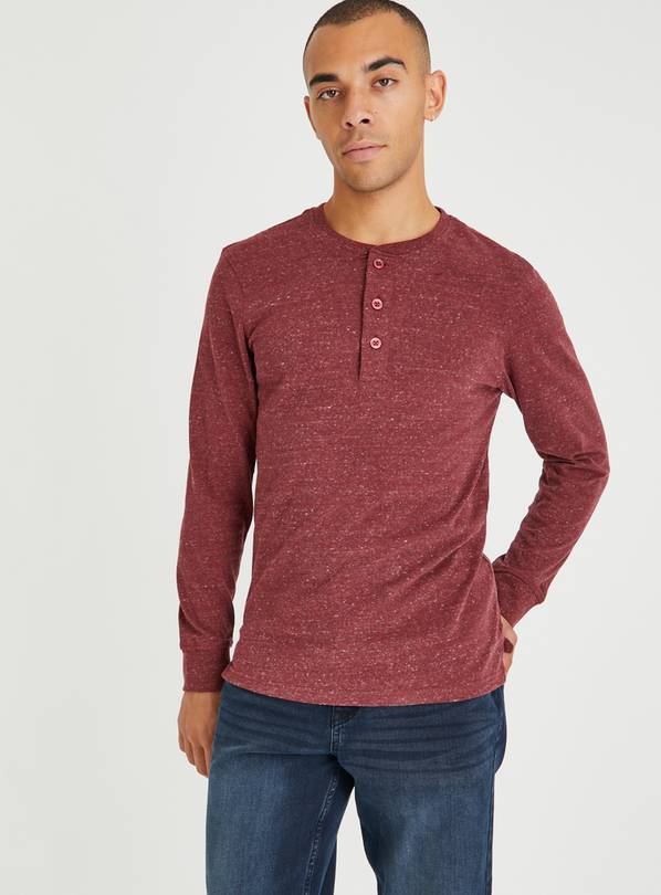 Red Peached Henley Top XXXXL
